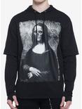 Social Collision Mona Lisa Skull Twofer Long-Sleeve T-Shirt, BLACK, hi-res