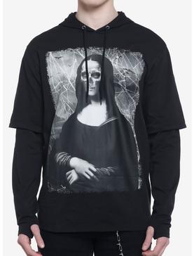 Social Collision Mona Lisa Skull Twofer Long-Sleeve T-Shirt, , hi-res