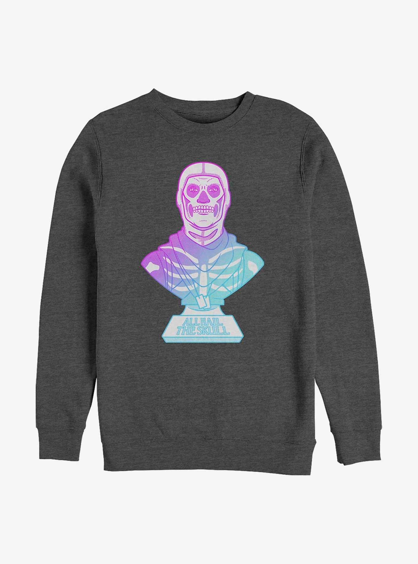 Fortnite Hail Skull Sweatshirt, CHAR HTR, hi-res