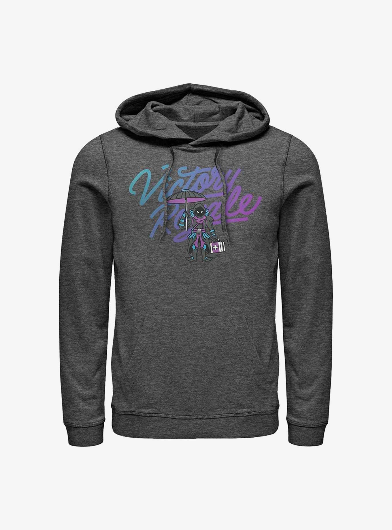 Fortnite Victory Royale Raven Hoodie, CHAR HTR, hi-res