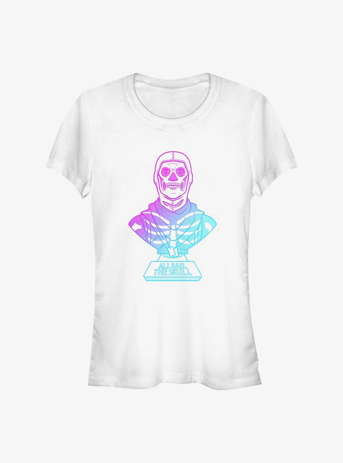 Fortnite Hail Skull Girls T-Shirt, WHITE, hi-res