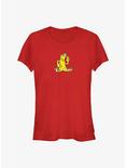 Fortnite Banana Peely Peace Girls T-Shirt, RED, hi-res