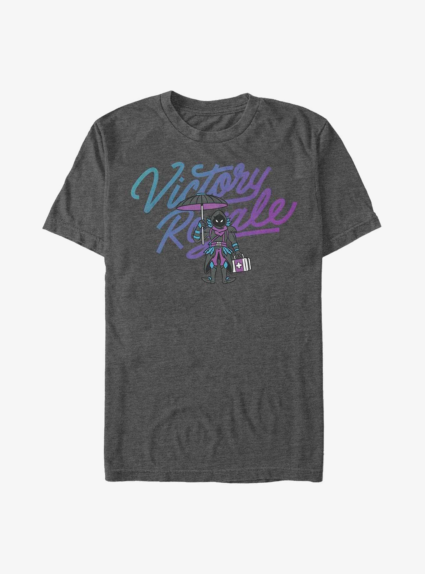 Fortnite Victory Royale Raven T-Shirt, CHAR HTR, hi-res