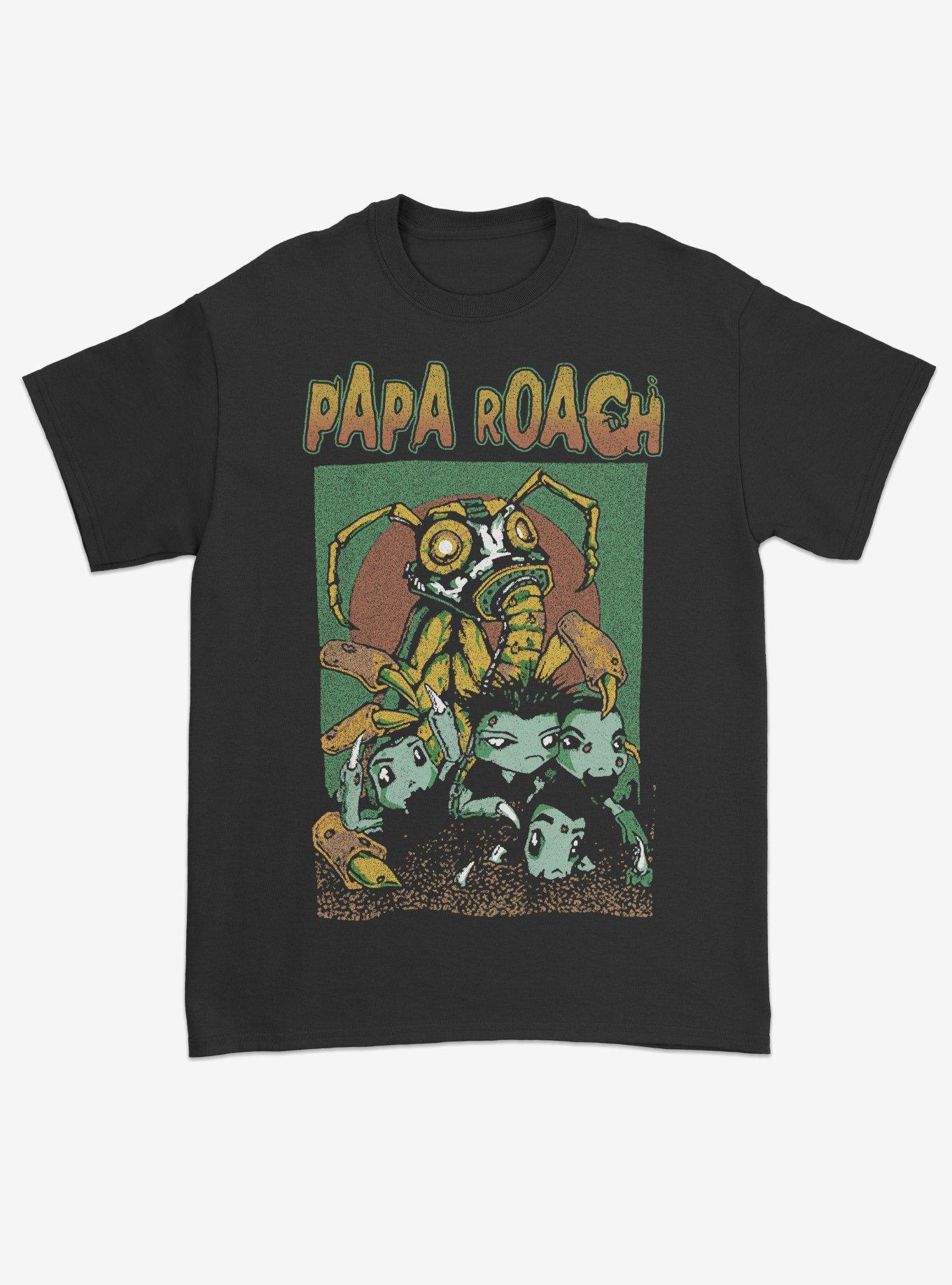 Papa Roach Gas Mask T-Shirt, BLACK, hi-res