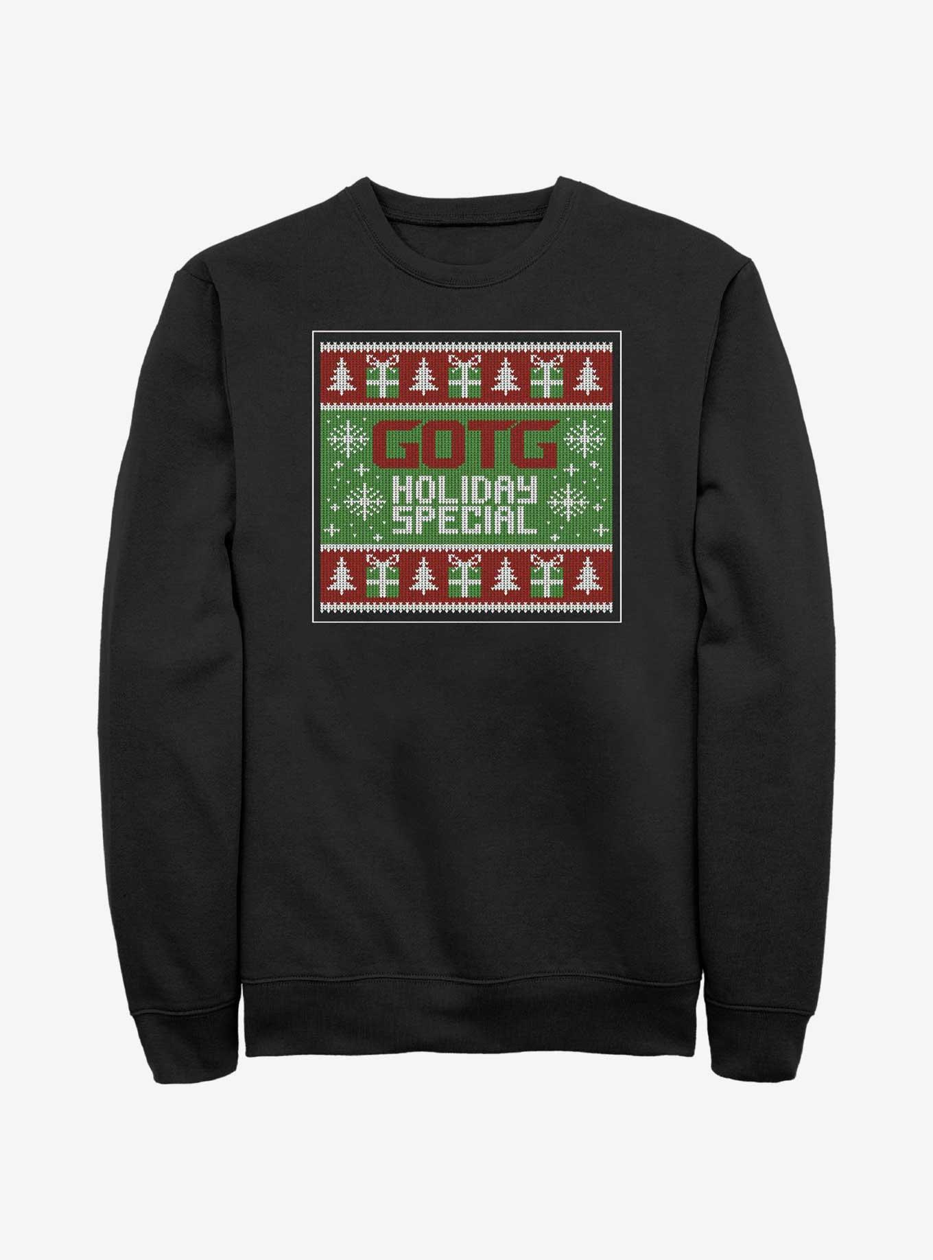 Marvel Guardians of the Galaxy Ugly Christmas Sweater Pattern Holiday Special Sweatshirt, , hi-res