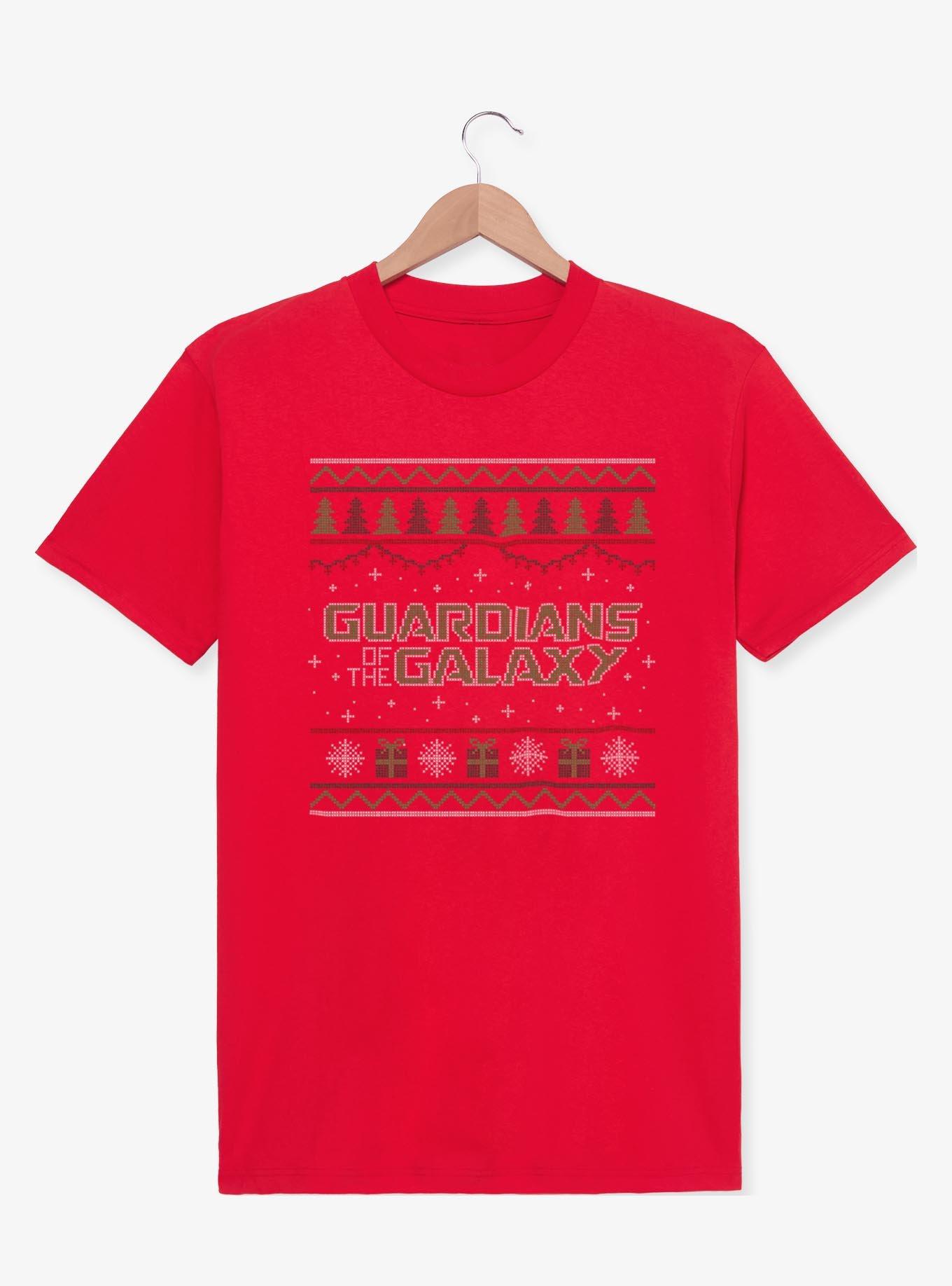 Marvel Guardians of the Galaxy Ugly Christmas Sweater Pattern Galaxy T-Shirt