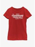 Marvel Guardians of the Galaxy Holiday Special Logo Youth Girls T-Shirt, RED, hi-res