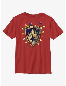 Marvel Guardians of the Galaxy Christmas Lights Badge Youth T-Shirt, , hi-res