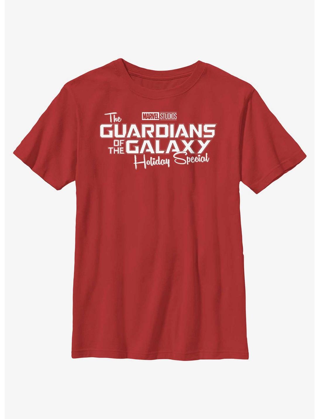 Marvel Guardians of the Galaxy Holiday Special Logo Youth T-Shirt, RED, hi-res