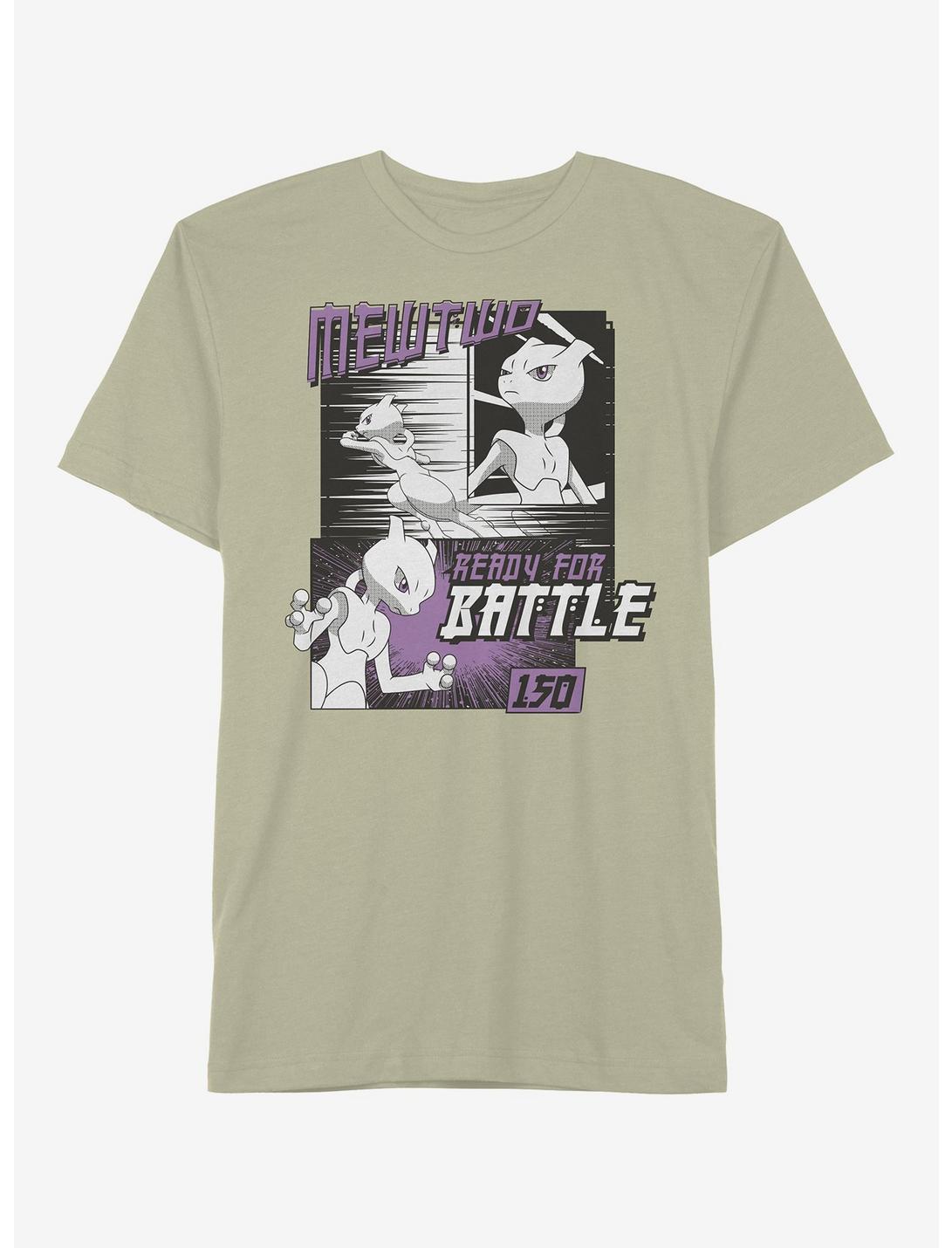 Pokemon Mewtwo Battle T-Shirt, BEIGE, hi-res