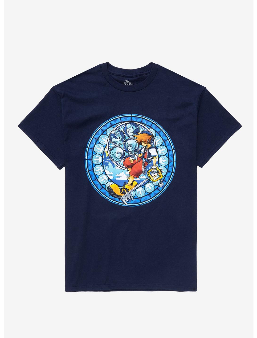 Disney Kingdom Hearts Stained Glass T-Shirt, NAVY, hi-res