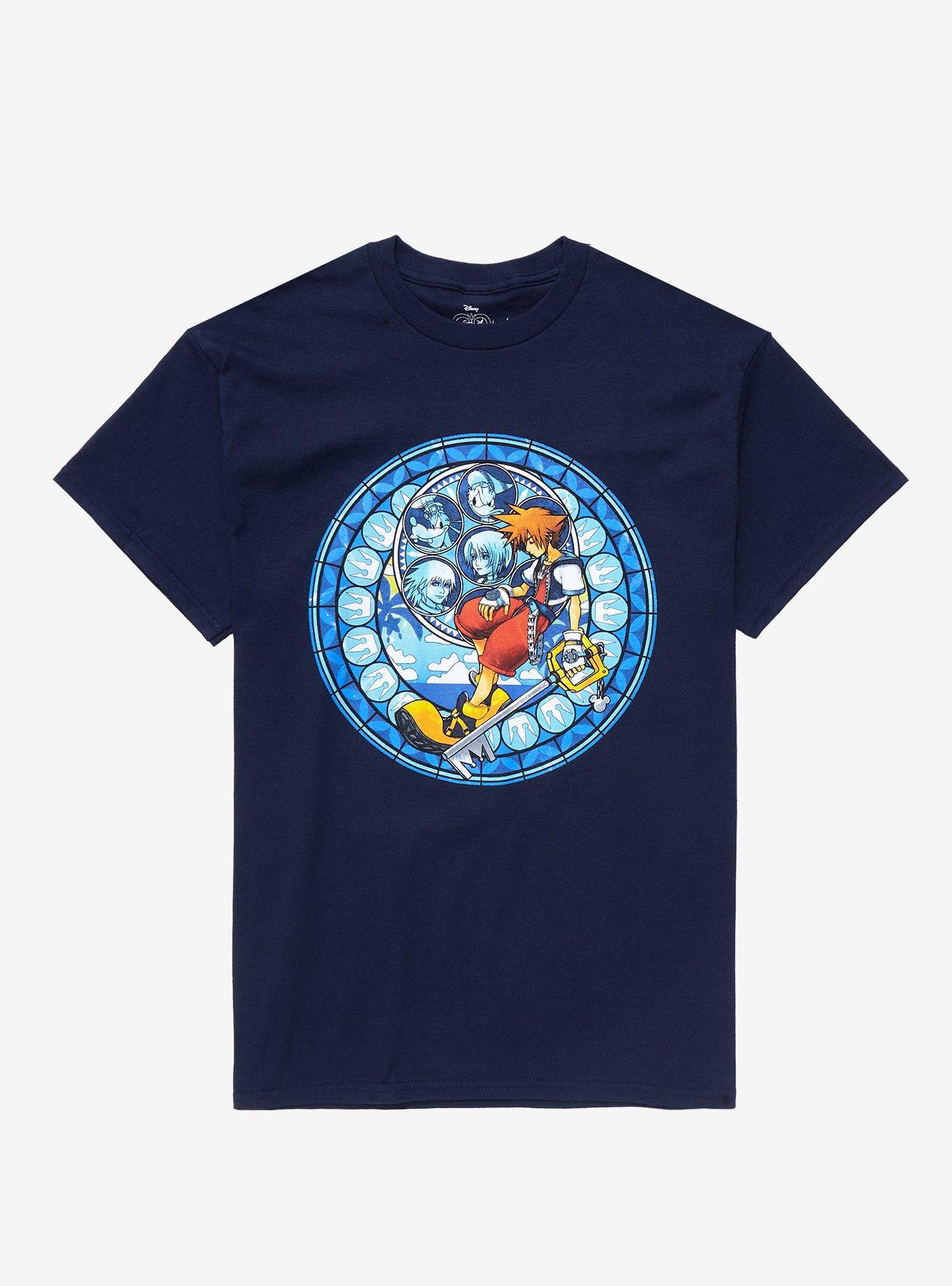 Disney Kingdom Hearts Stained Glass T-Shirt, NAVY, hi-res