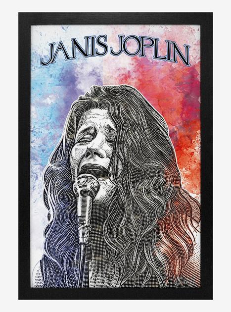 Janis Joplin Paint Framed Wood Wall Art | Hot Topic