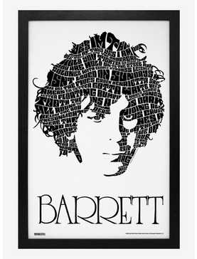 Syd Barrett Typographic Face Framed Wood Wall Art, , hi-res