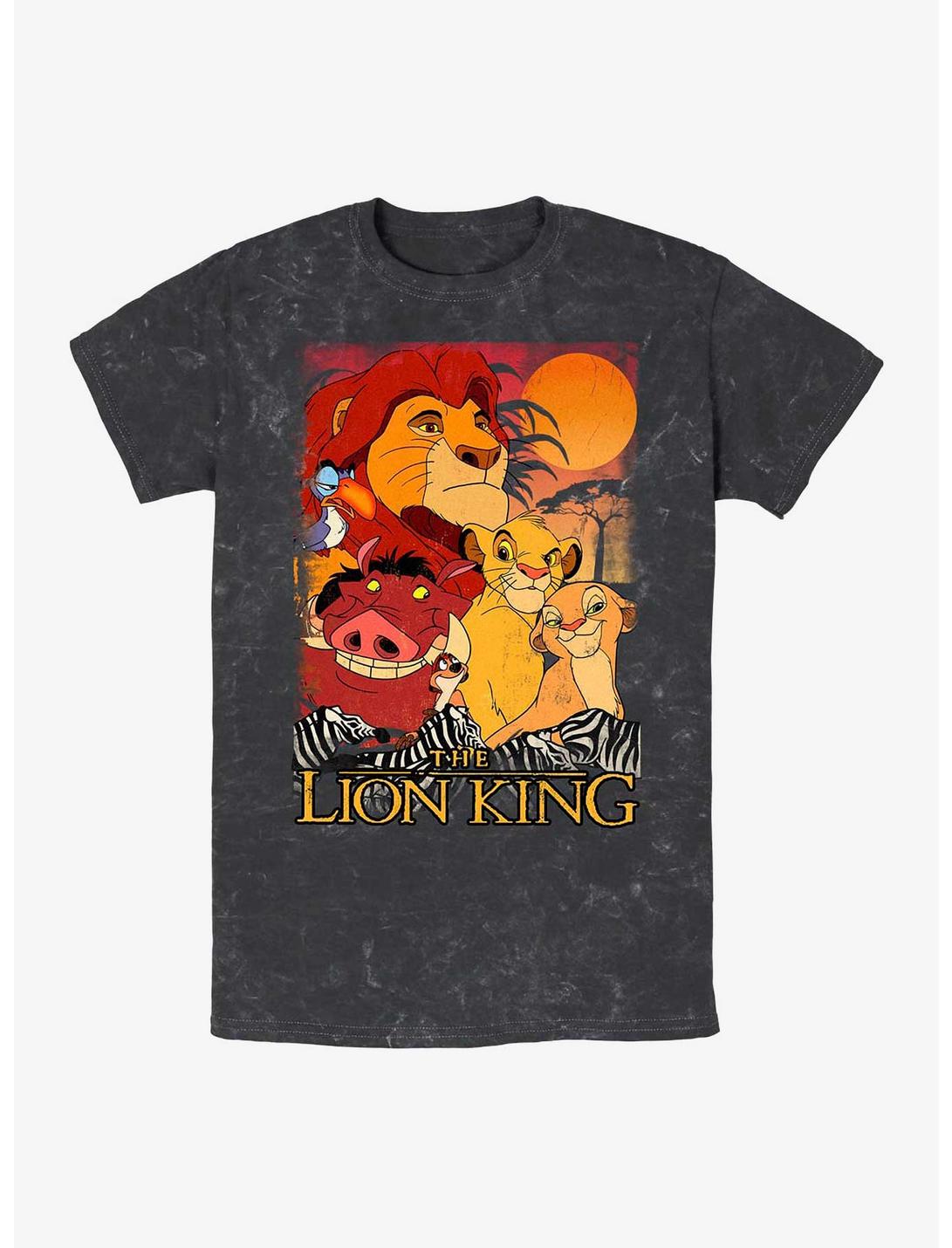 Disney The Lion King Poster Mineral Wash T-Shirt, BLACK, hi-res