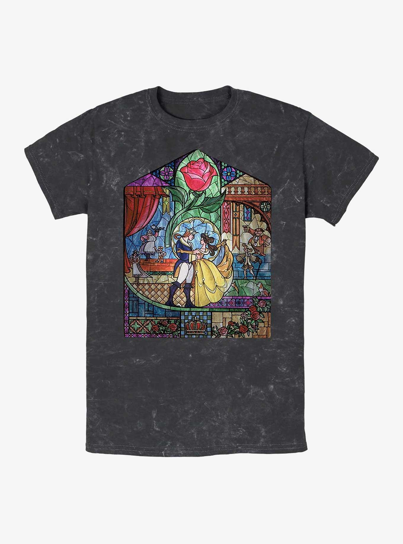 Disney Beauty and the Beast Glass Beauty Mineral Wash T-Shirt
