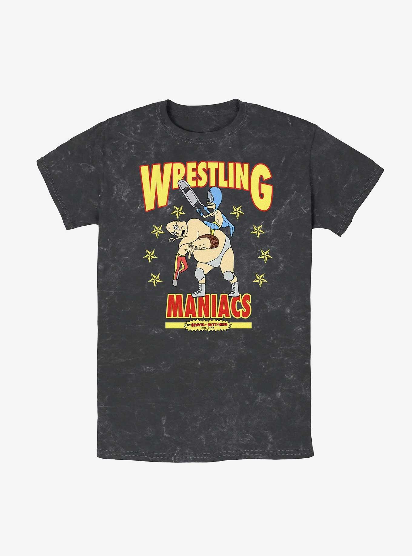 Beavis and Butt-Head Wrestling Maniacs Mineral Wash T-Shirt, , hi-res
