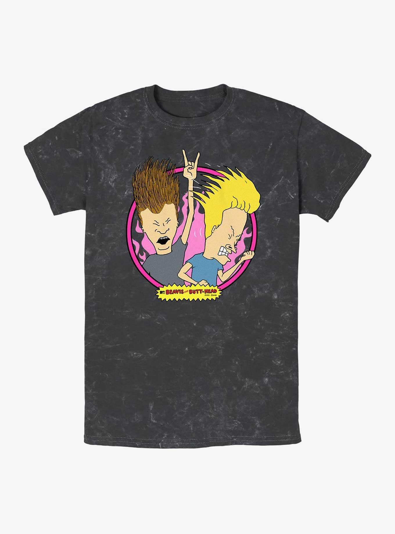 Beavis and Butt-Head The Law Mineral Wash T-Shirt, BLACK, hi-res