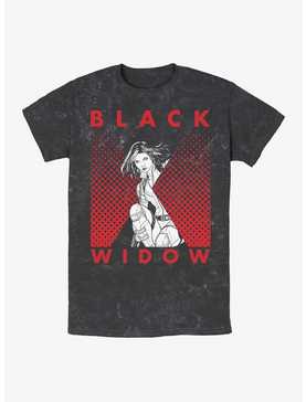 Marvel Black Widow Halftone Mineral Wash T-Shirt, , hi-res