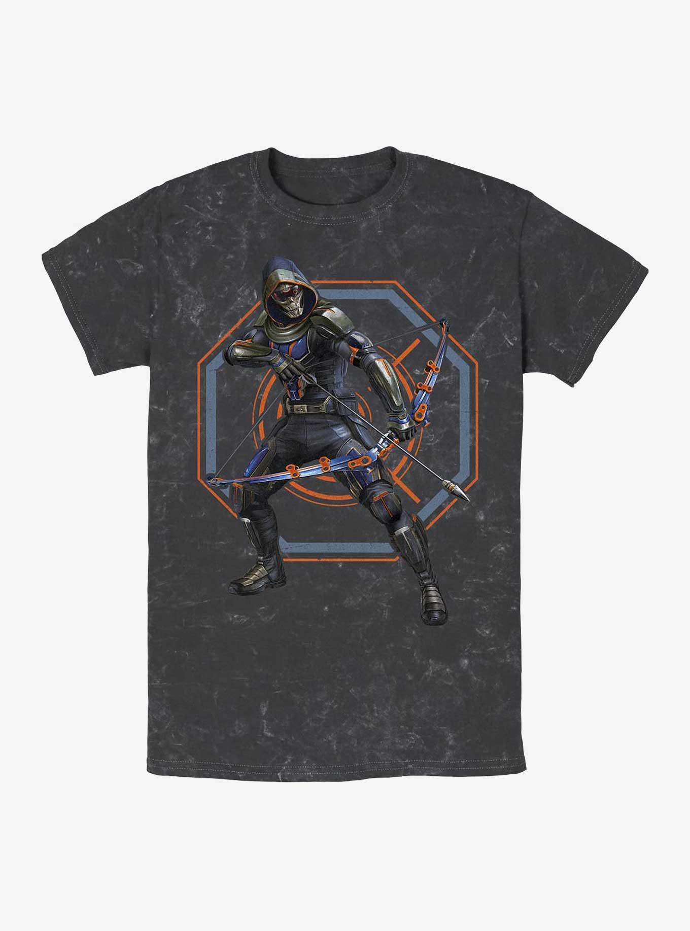 Marvel Black Widow Taskmaster Badge Mineral Wash T-Shirt, BLACK, hi-res