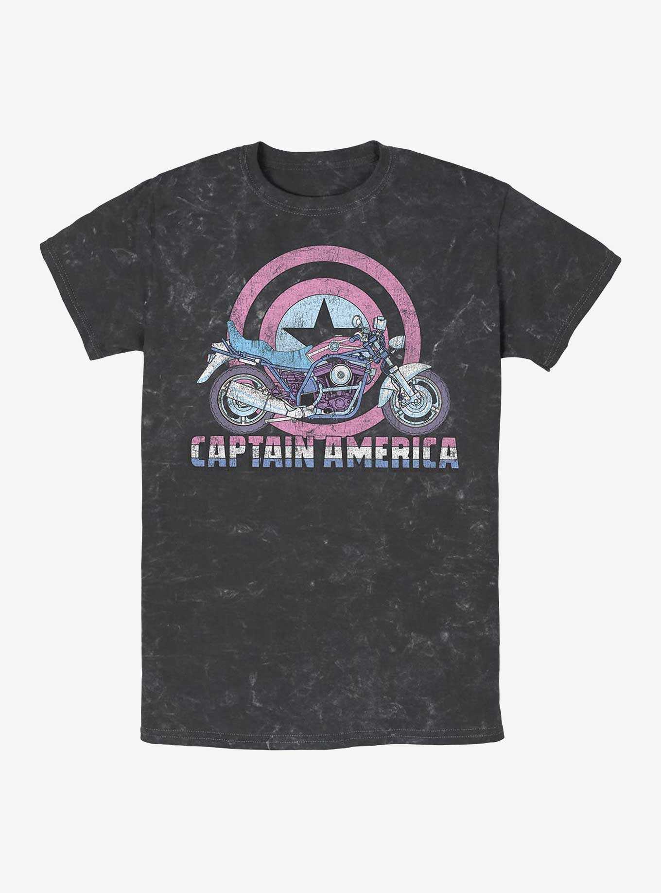 Marvel Captain America Cap's Motorcycle Mineral Wash T-Shirt, , hi-res