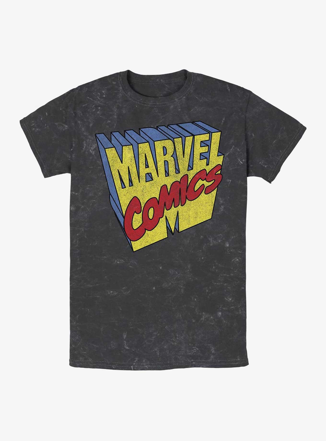 Marvel 3D Logo Mineral Wash T-Shirt, , hi-res