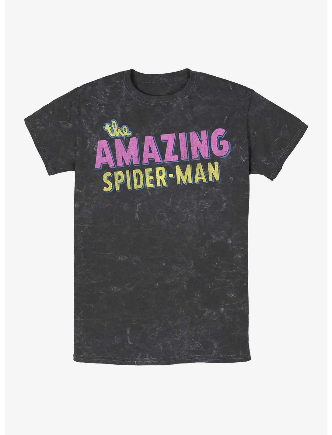 Marvel The Amazing Spider-Man Mineral Wash T-Shirt, BLACK, hi-res