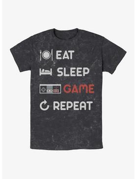 Plus Size Nintendo Eat, Sleep, Game, Repeat Mineral Wash T-Shirt, , hi-res