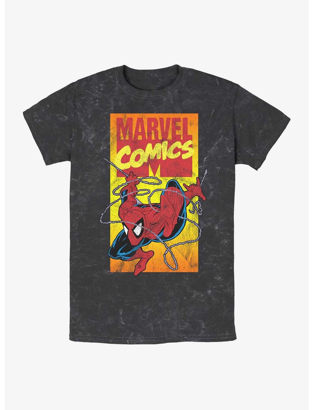 Marvel Spider-Man 90's Spidey Mineral Wash T-Shirt, BLACK, hi-res