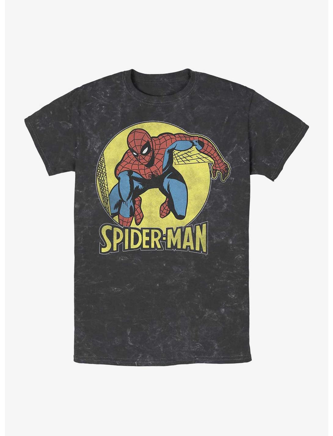 Marvel Spider-Man Simple Spidey Mineral Wash T-Shirt, BLACK, hi-res