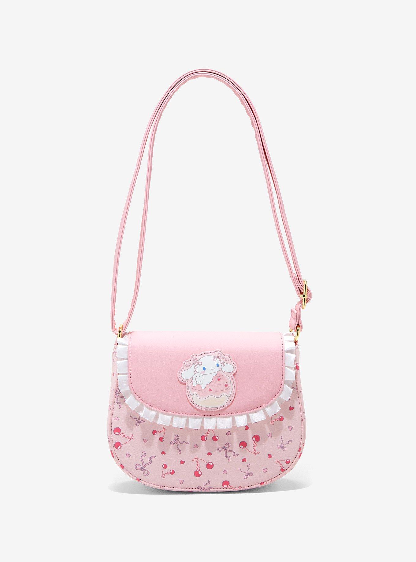 Kawaii Kuromi My Melody Inspired Lace Edge Icon Messenger Bag and