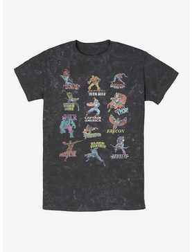Marvel Avengers Character Chart Mineral Wash T-Shirt, , hi-res