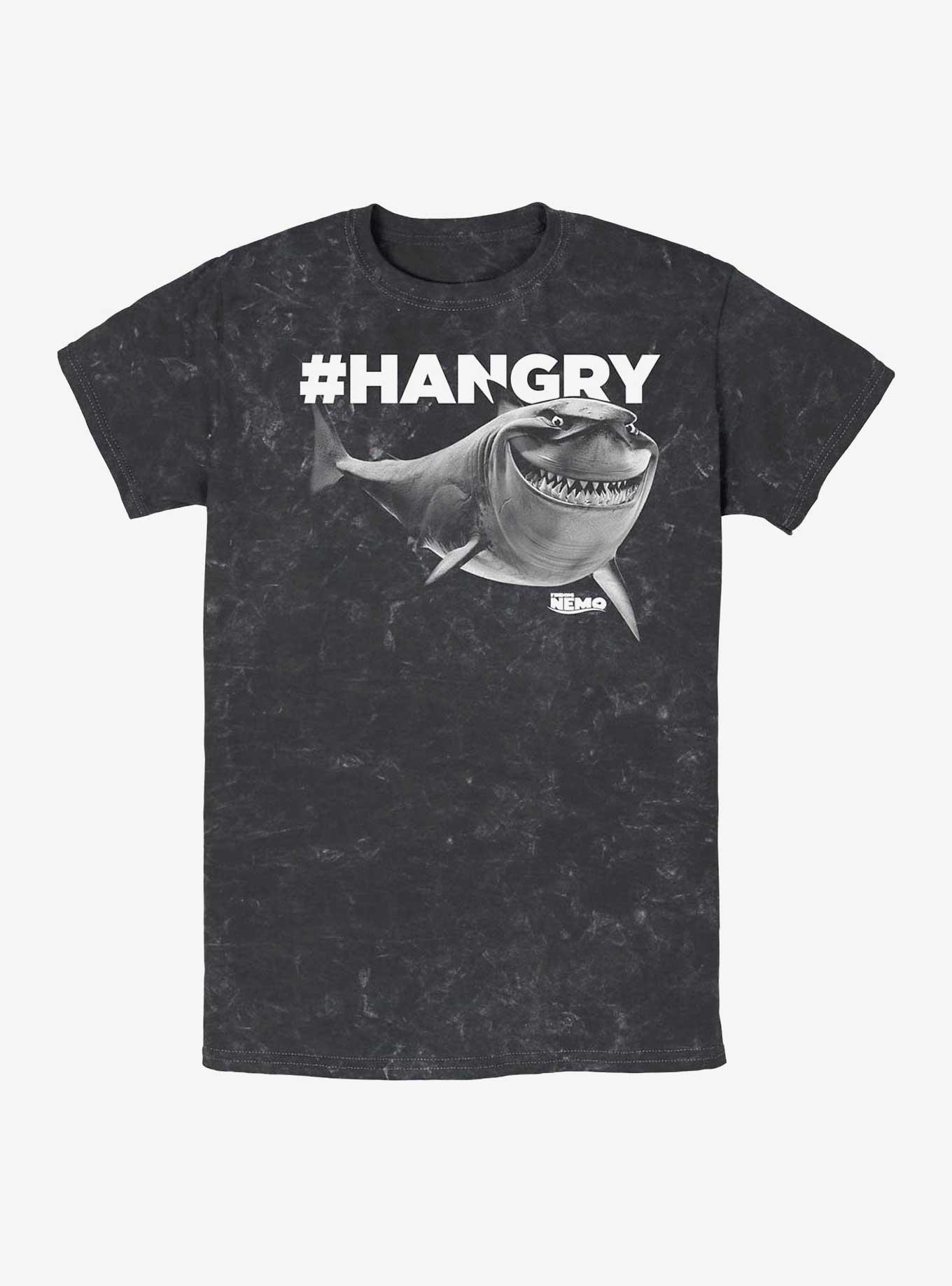 Disney Pixar Finding Nemo Hangry Bruce Mineral Wash T-Shirt, BLACK, hi-res