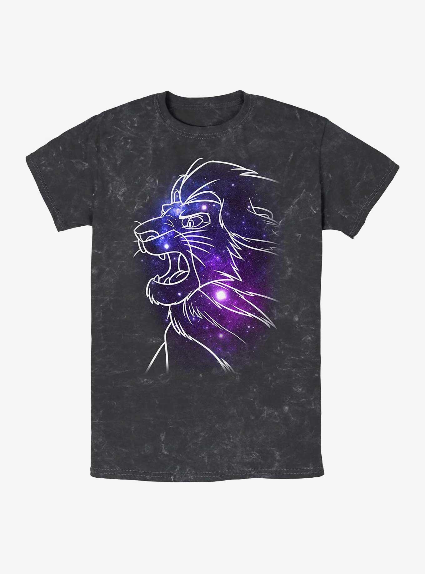 Disney The Lion King Roaring King Mineral Wash T-Shirt, BLACK, hi-res