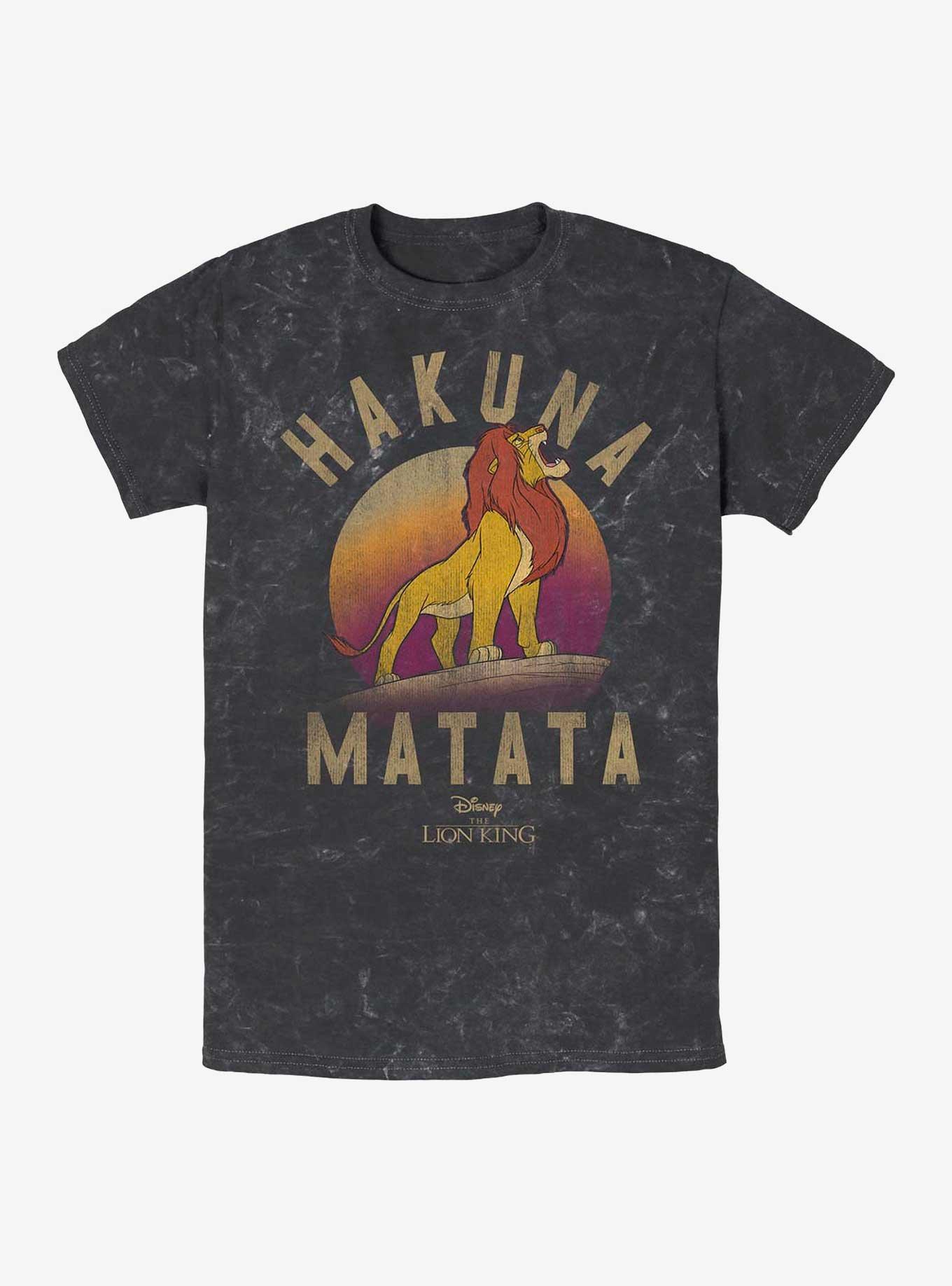 Disney The Lion King Warrior Mineral Wash T-Shirt, BLACK, hi-res view 1