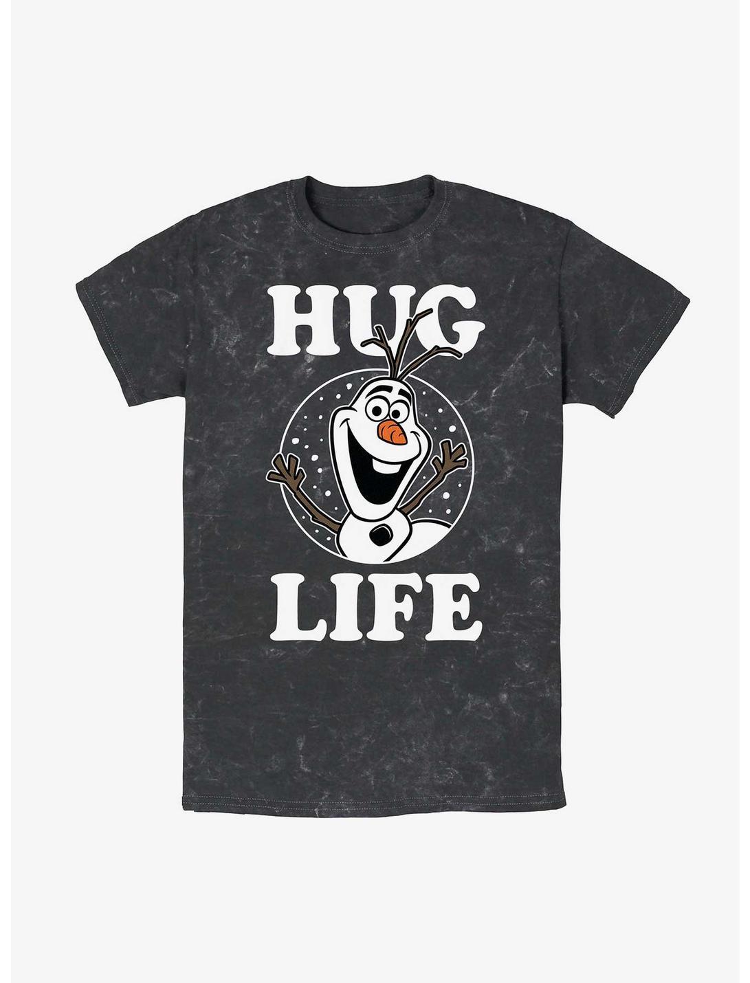 Disney Frozen Olaf Hug Life Mineral Wash T-Shirt, BLACK, hi-res