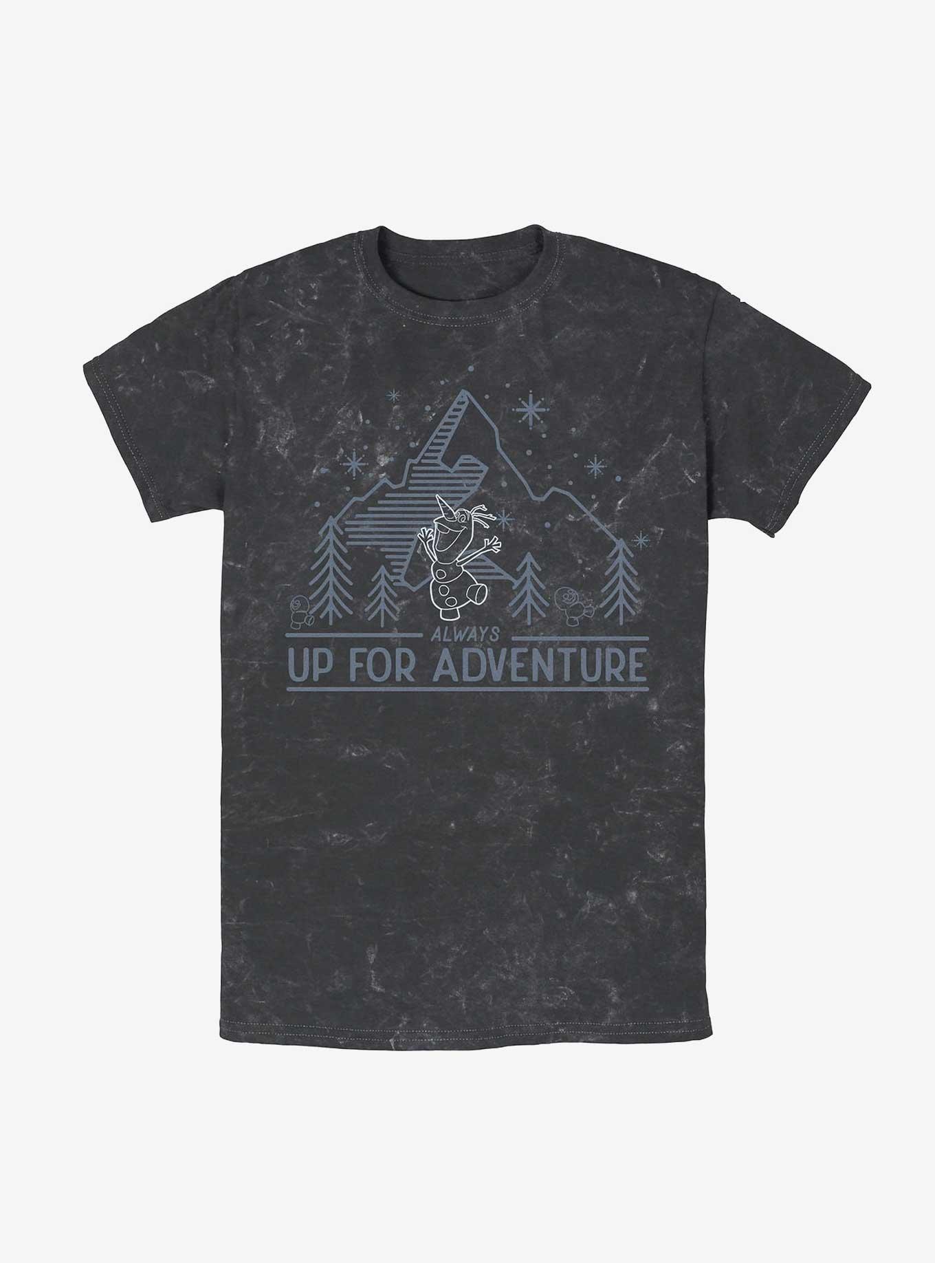 Disney Frozen Olaf Outdoor Adventure Mineral Wash T-Shirt, BLACK, hi-res