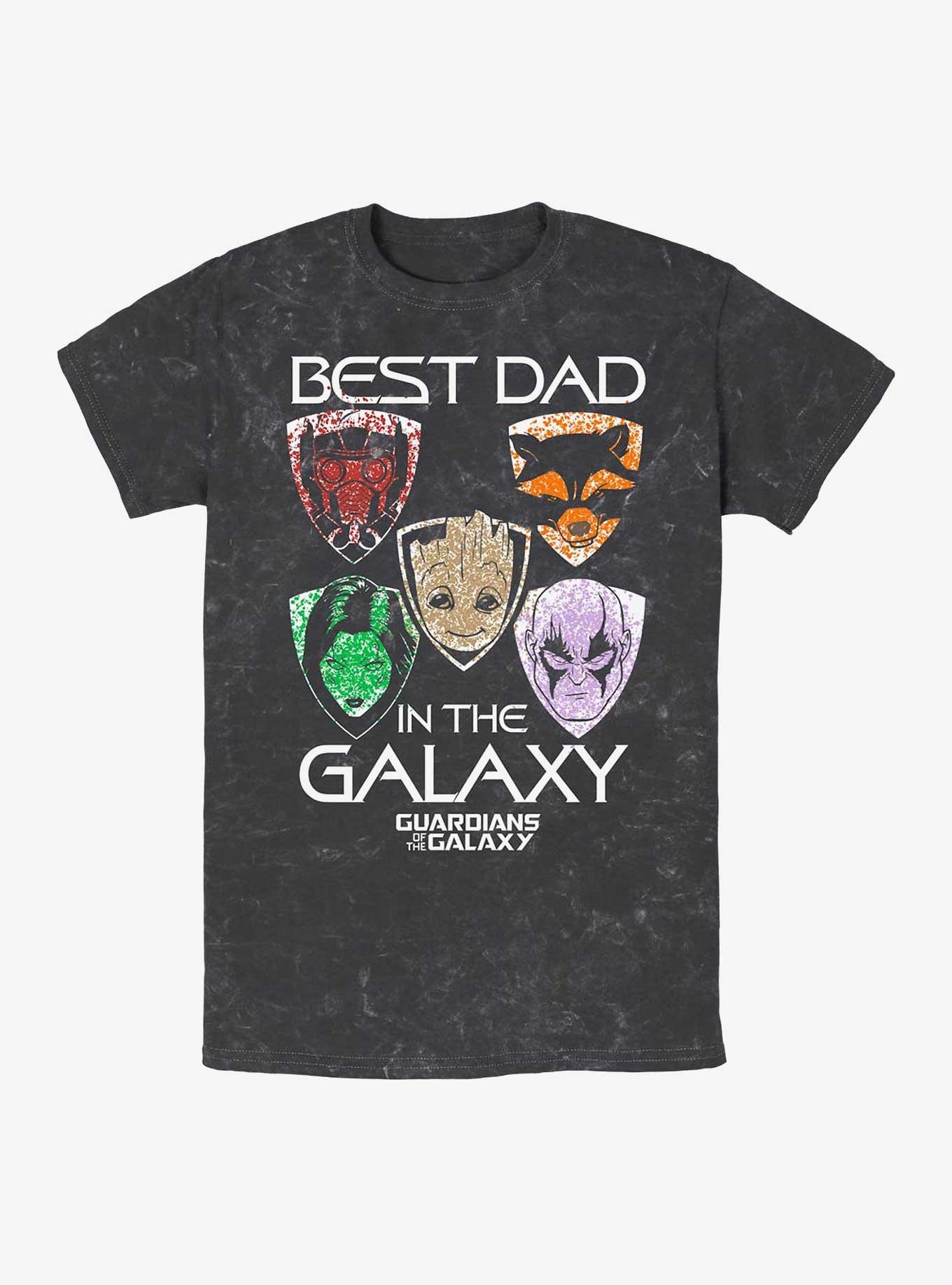 Marvel Guardians of the Galaxy Best Galaxy Dad Mineral Wash T-Shirt, BLACK, hi-res