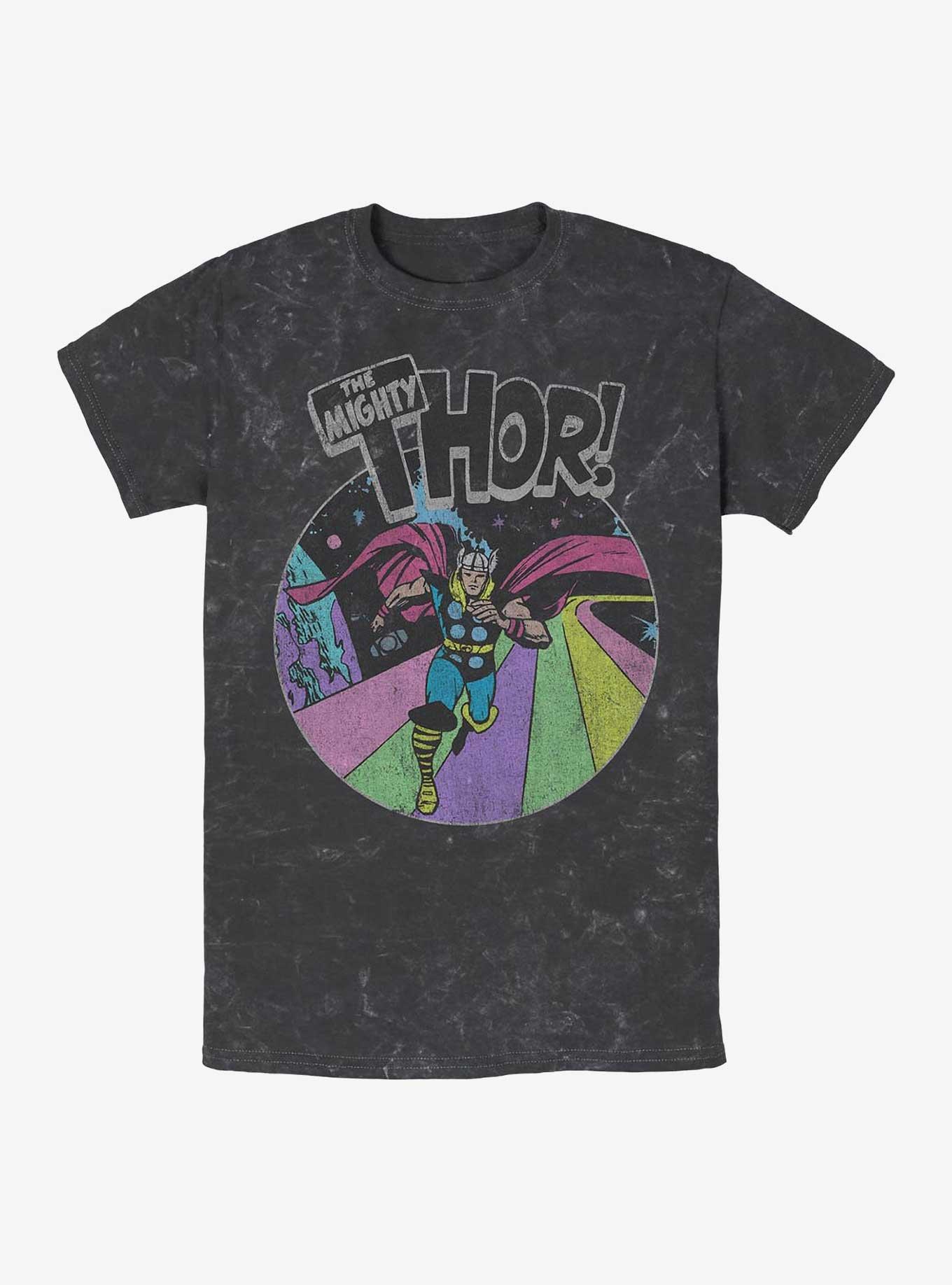 Marvel Grunge Thor Mineral Wash T-Shirt, BLACK, hi-res
