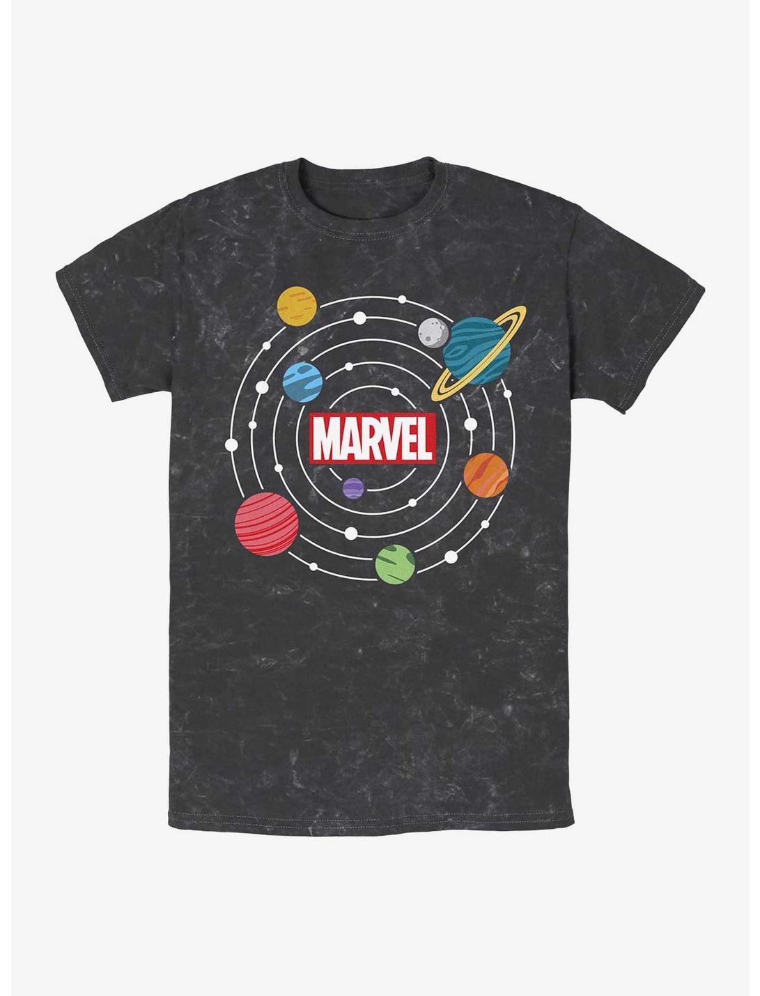 Marvel Solar System Mineral Wash T-Shirt, BLACK, hi-res