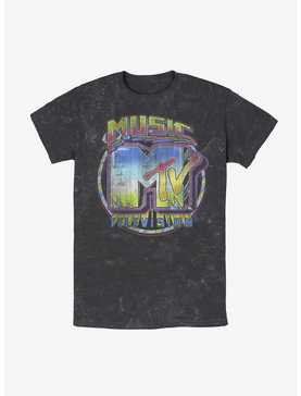 MTV Chrome Logo Mineral Wash T-Shirt, , hi-res