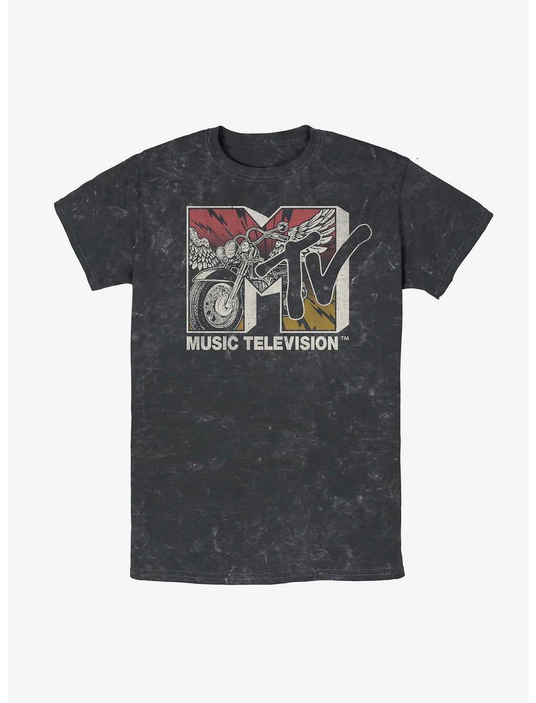 MTV Music Ride Mineral Wash T-Shirt, BLACK, hi-res