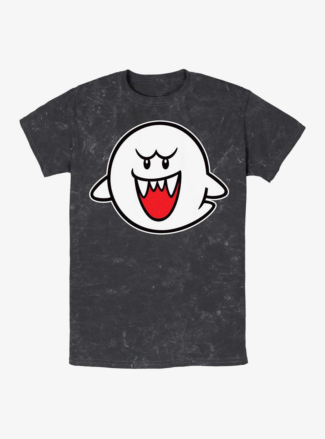 Nintendo Boo Mineral Wash T-Shirt, BLACK, hi-res