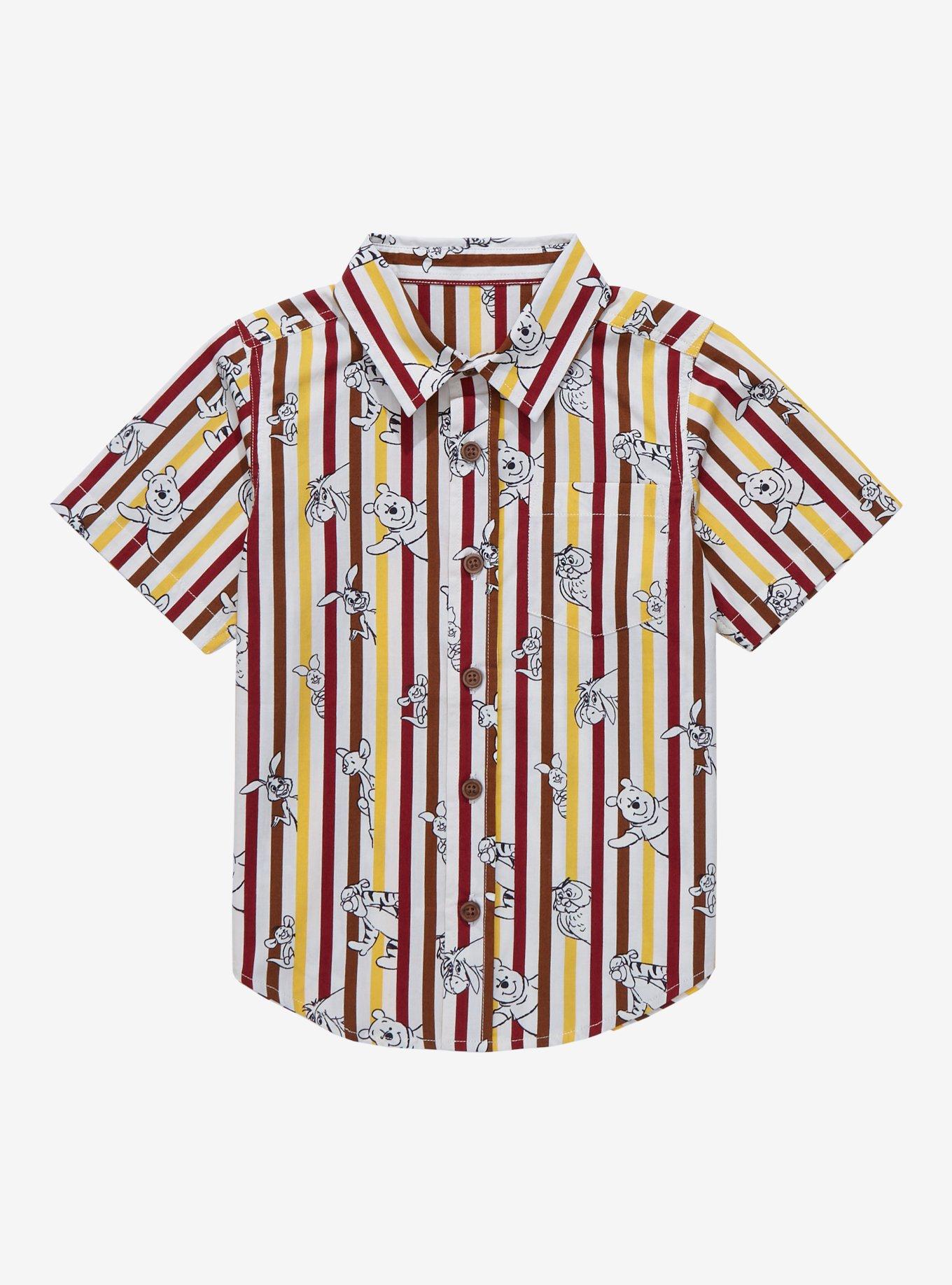 Disney Winnie the Pooh Multi-Stripe Toddler Woven Button-Up - BoxLunch Exclusive, MULTI STRIPE, hi-res