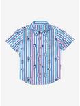 Disney Lilo & Stitch: The Series Character Striped Toddler Woven Button-Up - BoxLunch Exclusive, BLUE STRIPE, hi-res