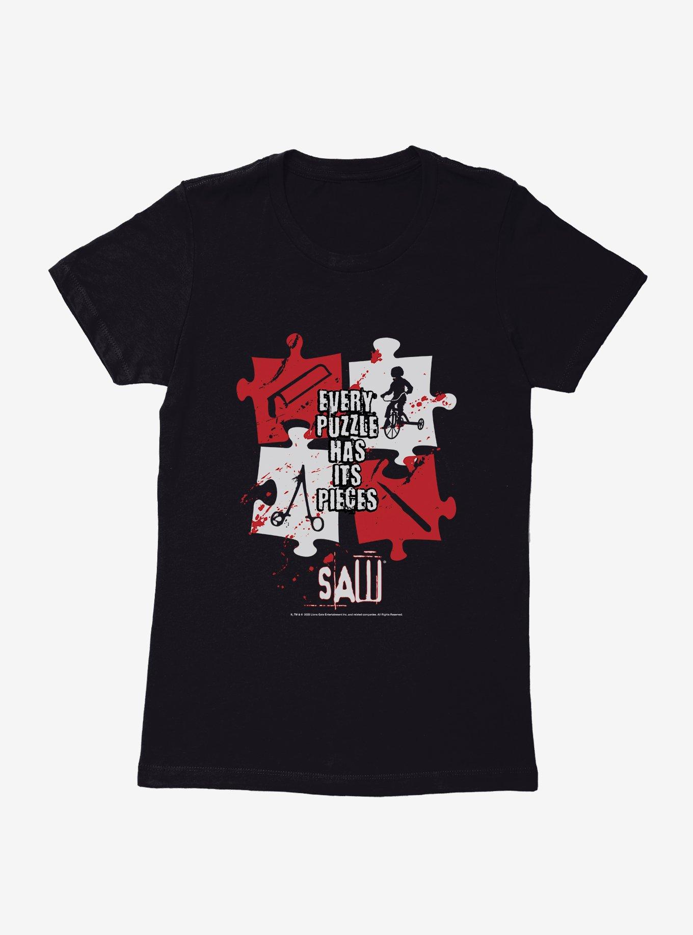 Saw Puzzle Pieces Womens T-Shirt, , hi-res