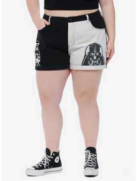 Her Universe Star Wars Vader Stormtrooper Split Mom Shorts Plus Size Her Universe Exclusive, , hi-res
