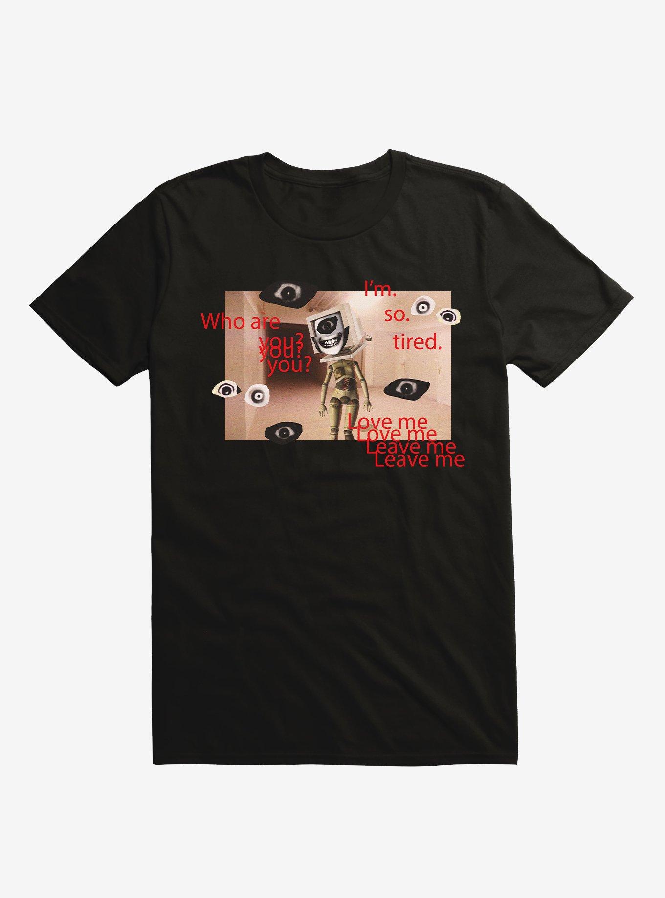 I'm So Tired Eyes T-Shirt, BLACK, hi-res