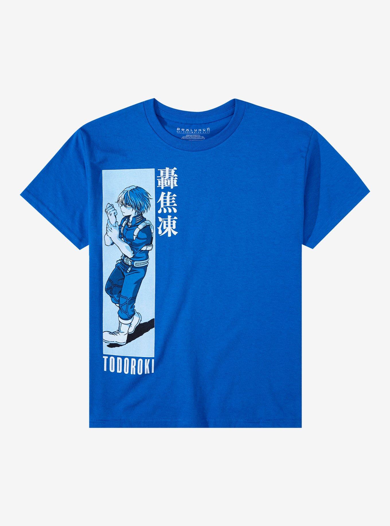 My Hero Academia Todoroki Panel Youth T-Shirt - BoxLunch Exclusive, NAVY, hi-res