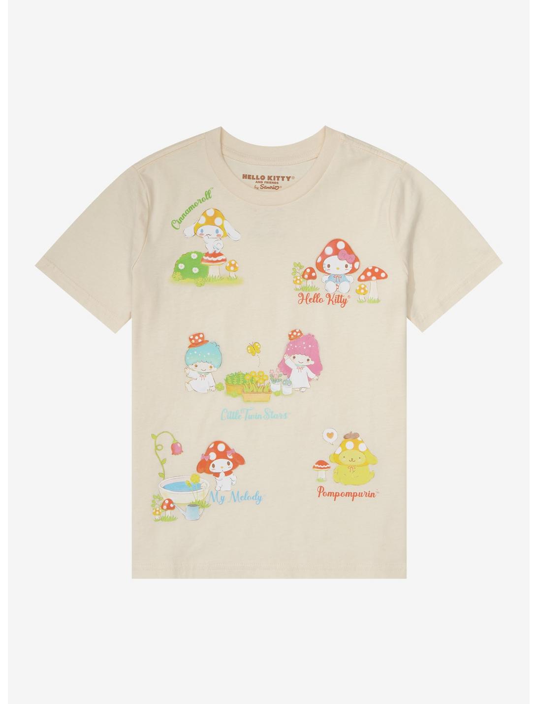 Sanrio Hello Kitty and Friends Mushroom Character Youth T-Shirt -  BoxLunch Exclusive, OATMEAL, hi-res